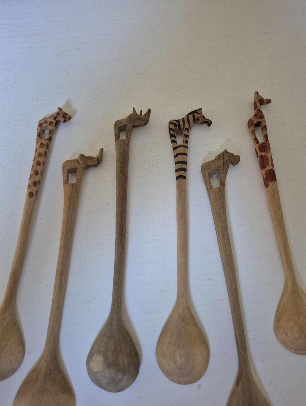Handcrafted Wooden Safari Animal Spoons
